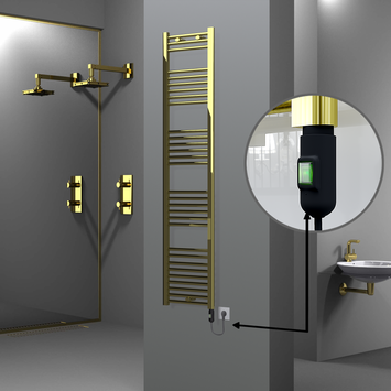 Radiva - Haiti Sèche Serviettes Electrique 400x1800 Or (On/Off) 300 Watt