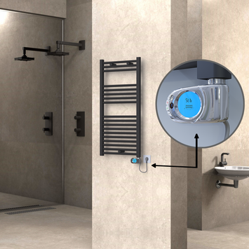 Radiva - HAITI Elektrikli Havlupan 500x1000 Düz Antrasit (Musa Termostat) 600W