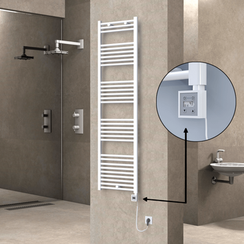  - Haiti Sèche Serviettes Electrique 500x1800 Blanc Ktx3 1000 Watt Câble en spirale