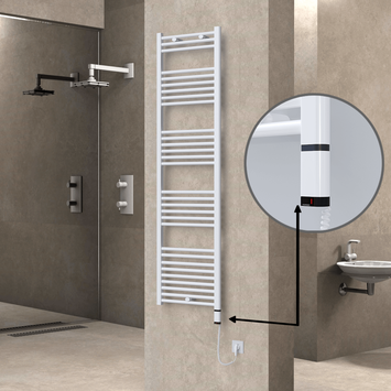 Radiva - Haiti Elektrikli Havlupan 500x1800 Beyaz (OneD On/Off ) Sağ 600W