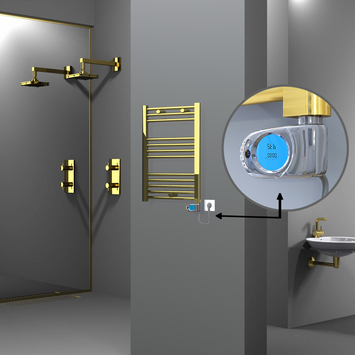 Radiva - Haiti Sèche Serviettes Electrique 500x700 Or (Thermostat Musa) 200 Watt