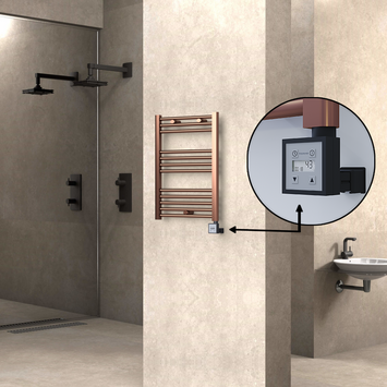 - Haiti Electric Towel Warmer 500x700 Flat Antique Copper Gloss (KTX3 Thermostat) 200 Watt  - Haiti Electric Towel Warmer 500x700 Flat Antique Copper Gloss (KTX3 Thermostat) 200 Watt