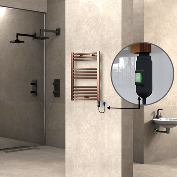 - Haiti Electric Towel Warmer 500x700 Flat Antique Copper Gloss (On/Off Button) 200 Watt  - Haiti Electric Towel Warmer 500x700 Flat Antique Copper Gloss (On/Off Button) 200 Watt