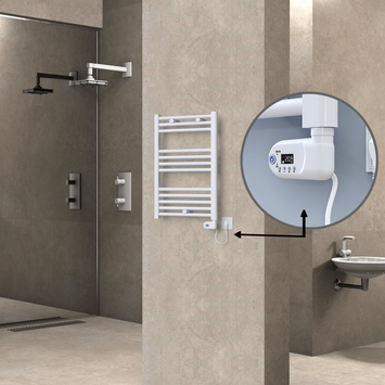 Radiva - Haiti Elektrikli Havlupan 500x700 Beyaz (Thesis Termostat) 300W