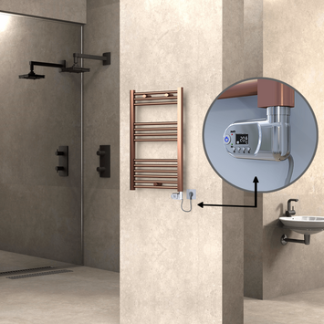  - Haiti Sèche Serviettes Electrique 500x800 Antique Cuivre (Thermostat Thesis) 200 Watt