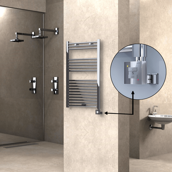 Radiva - Haiti Sèche Serviettes Electrique 600x1000 Chrome Ktx1 300 Watt