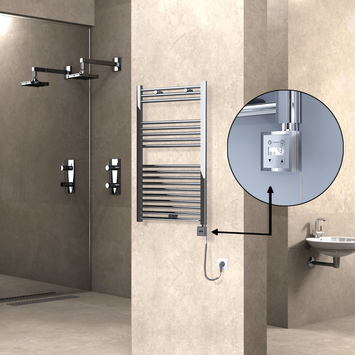 Radiva - HAITI Elektrikli Havlupan 600x1000 Düz Krom (KTX3 Termostat) 300W Spiral Kablolu Radiva - HAITI Elektrikli Havlupan 600x1000 Düz Krom (KTX3 Termostat) 300W Spiral Kablolu