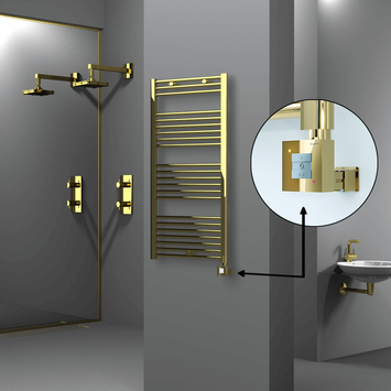 Radiva - Haiti Sèche Serviettes Electrique 600x1200 Or Ktx1 300 Watt