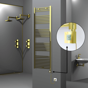 Radiva - Haiti Sèche Serviettes Electrique 600x1800 Or Ktx1 600 Watt Câble en spirale