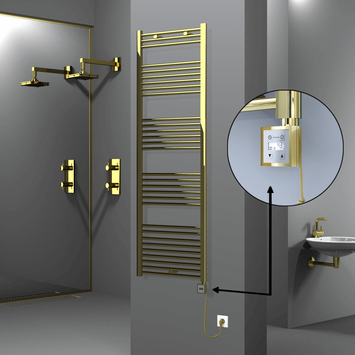 Radiva - Haiti Sèche Serviettes Electrique 600x1800 Or Ktx3 600 Watt Câble en spirale