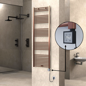  - Haiti Sèche Serviettes Electrique 600x1800 Antique Cuivre Ktx3 600 Watt Câble en spirale