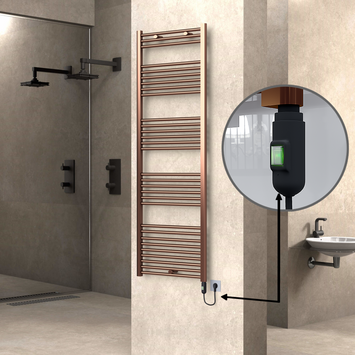  - Haiti Sèche Serviettes Electrique 600x1800 Antique Cuivre (On/Off) 600 Watt