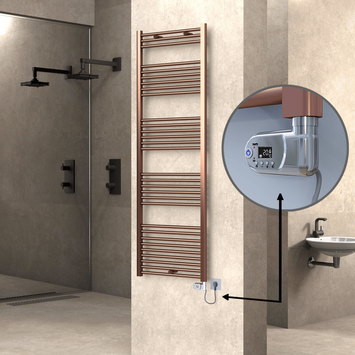  - Haiti Sèche Serviettes Electrique 600x1800 Antique Cuivre (Thermostat Thesis) 600 Watt