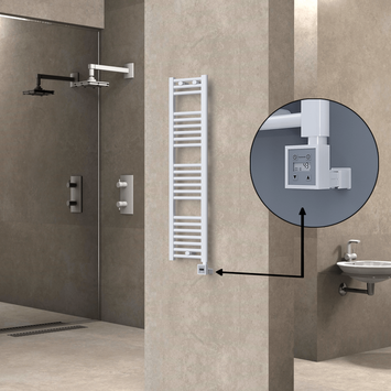 Radiva - Haiti Sèche Serviettes Electrique 300 Watt 300x1200 Plat Blanc Ktx3