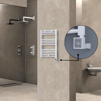 Radiva - Haiti Sèche Serviettes Electrique 300 Watt 500x700 Plat Blanc Ktx3