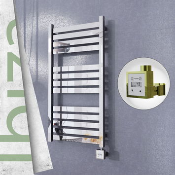 - Ibiza Electric Towel Warmer 500x960 Polished Finish Ktx3 300 W  - Ibiza Electric Towel Warmer 500x960 Polished Finish Ktx3 300 W