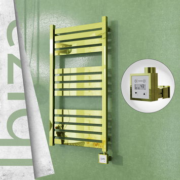 - Ibiza Electric Towel Warmer 500x960 Gold Ktx3 300 W  - Ibiza Electric Towel Warmer 500x960 Gold Ktx3 300 W