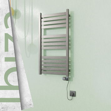 - Ibiza Electric Towel Warmer 500x960 Satine Finish (Thesis Thermostat) 300 W  - Ibiza Electric Towel Warmer 500x960 Satine Finish (Thesis Thermostat) 300 W