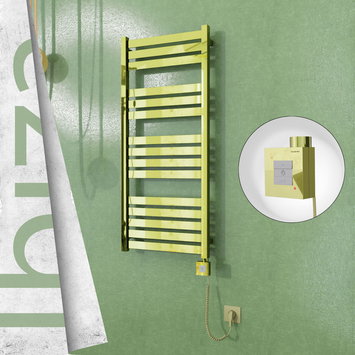 Radiva - Ibiza Sèche Serviettes Electrique 500x1165 Or Ktx1 300 Watt Câble en spirale