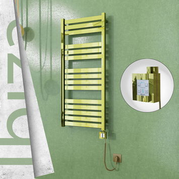 - Ibiza Electric Towel Warmer 500x1165 Gold Ktx4 300 W (Spiral Cable)  - Ibiza Electric Towel Warmer 500x1165 Gold Ktx4 300 W (Spiral Cable)