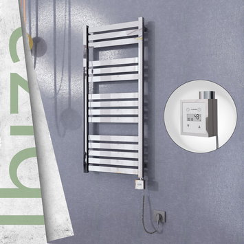 Radiva - Ibiza Elektrikli Havlupan 500x1165 Ayna Polisaj (KTX3 Termostat) 300W Spiral Kablolu