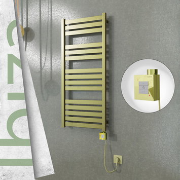 Radiva - Ibiza Electric Towel Warmer 500x1165 Satine Finish Ktx1 300 W (Spiral Cable)