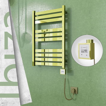 Radiva - IBIZA Paslanmaz Çelik Havlupan 500x780 Altın (KTX3 Termostat) 300W Spiral Kablolu
