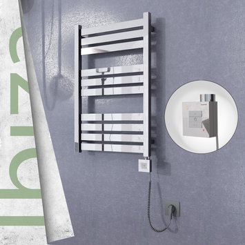 Radiva - Ibiza Sèche Serviettes Electrique 500x780 Finition de polissage Ktx1 200 Watt Câble en spirale