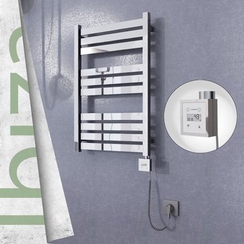 Radiva - Ibiza Sèche Serviettes Electrique 500x780 Finition de polissage Ktx3 200 Watt Câble en spirale