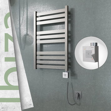 Radiva - IBIZA Paslanmaz Çelik Havlupan 500x780 Satin Polisaj (KTX1 Termostat) 300W Spiral Kablolu