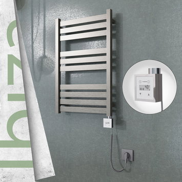Radiva - IBIZA Paslanmaz Çelik Havlupan 500x780 Satin Polisaj (KTX3 Termostat) 300W Spiral Kablolu
