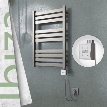  - IBIZA Stainless Steel Towel Warmer 500x780 Satin Polishing (KTX3 Thermostat) 300W Spiral Cable