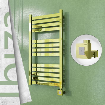 - Ibiza Electric Towel Warmer 500x960 Gold Ktx1 300 W  - Ibiza Electric Towel Warmer 500x960 Gold Ktx1 300 W