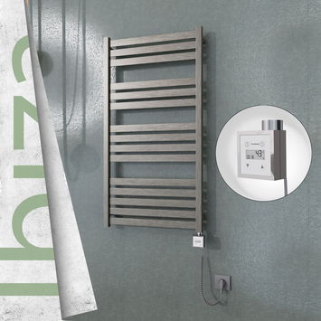 - Ibiza Electric Towel Warmer 600x1165 Satine Finish Ktx3 300 W (Spiral Cable)  - Ibiza Electric Towel Warmer 600x1165 Satine Finish Ktx3 300 W (Spiral Cable)