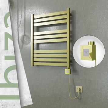Radiva - Ibiza Sèche Serviettes Electrique 600x780 Finition peinture satiné Ktx1 300 Watt Câble en spirale