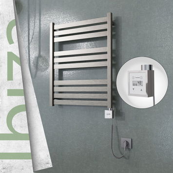 - Ibiza Sèche Serviettes Electrique 600x780 Finition peinture satiné Ktx3 300 Watt Câble en spirale  - Ibiza Sèche Serviettes Electrique 600x780 Finition peinture satiné Ktx3 300 Watt Câble en spirale