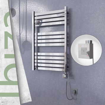 - Ibiza Electric Towel Warmer 600x960 Mirror Finish Ktx1 300 W (Spiral Cable)  - Ibiza Electric Towel Warmer 600x960 Mirror Finish Ktx1 300 W (Spiral Cable)