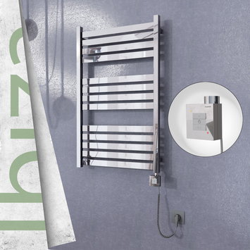 Radiva - Ibiza Electric Towel Warmer 600x960 Mirror Finish Ktx1 300 W (Spiral Cable)
