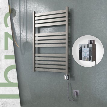 - Ibiza Sèche Serviettes Electrique 600x960 Finition peinture satiné Ktx4 300 Watt Câble en spirale  - Ibiza Sèche Serviettes Electrique 600x960 Finition peinture satiné Ktx4 300 Watt Câble en spirale