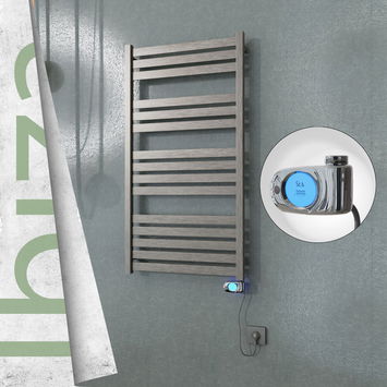  - Ibiza Sèche Serviettes Electrique 600x1165 Finition peinture satiné (Thermostat Musa) 600 Watt