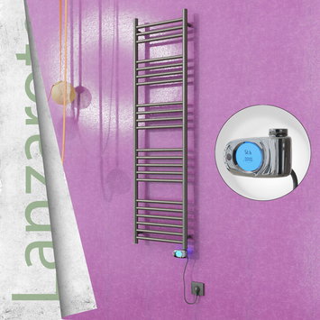 Radiva - Lanzarote Electric Towel Warmer 400x1500 Satine Finish (Musa Thermostat) 300 W