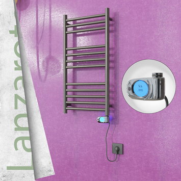 Radiva - Lanzarote Electric Towel Warmer 400x800 Satine Finish (Musa Thermostat) 200 W