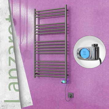 Radiva - Lanzarote Electric Towel Warmer 600x1200 Satine Finish (Musa Thermostat) 300 W