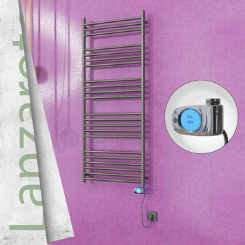 Radiva - Lanzarote Electric Towel Warmer 600x1500 Satine Finish (Musa Thermostat) 300 W