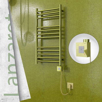 - Lanzarote Electric Towel Warmer 400x1000 Gold Ktx1 200 W (Spiral Cable)  - Lanzarote Electric Towel Warmer 400x1000 Gold Ktx1 200 W (Spiral Cable)