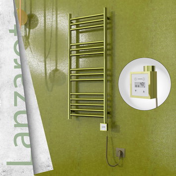 Radiva - Lanzarote Electric Towel Warmer 400x1000 Gold Ktx3 200 W (Spiral Cable)