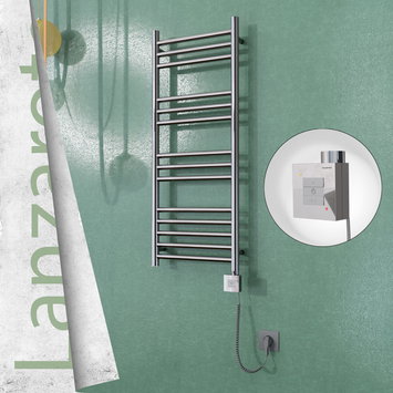 Radiva - Lanzarote Sèche Serviettes Electrique 400x1000 Finition de polissage Ktx1 200 Watt Câble en spirale