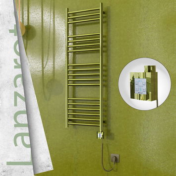  - Lanzarote Electric Towel Warmer 400x1200 Gold Ktx4 200 W (Spiral Cable)