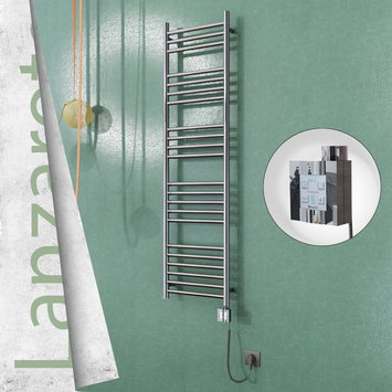 Radiva - Lanzarote Electric Towel Warmer 400x1500 Mirror Finish Ktx4 300 W (Spiral Cable)
