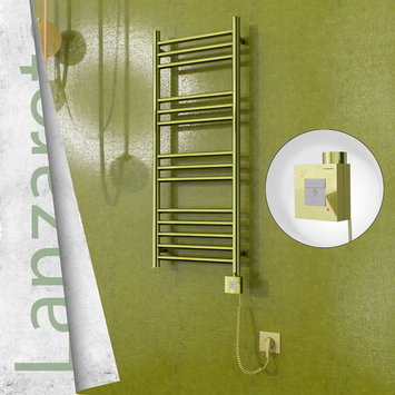 Radiva - Lanzarote Sèche Serviettes Electrique 400x800 Or Ktx1 200 Watt Câble en spirale